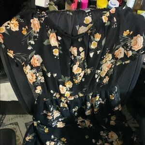 Justice Black and Orange Flutter Sleeve Sundress